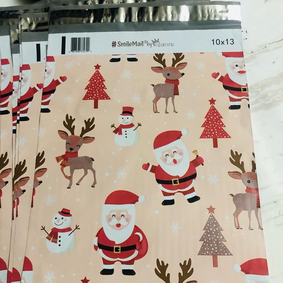 20 Count 10x13 Christmas Santa Poly Mailers Envelopes Shipping Bags Holiday - Picture 4 of 5